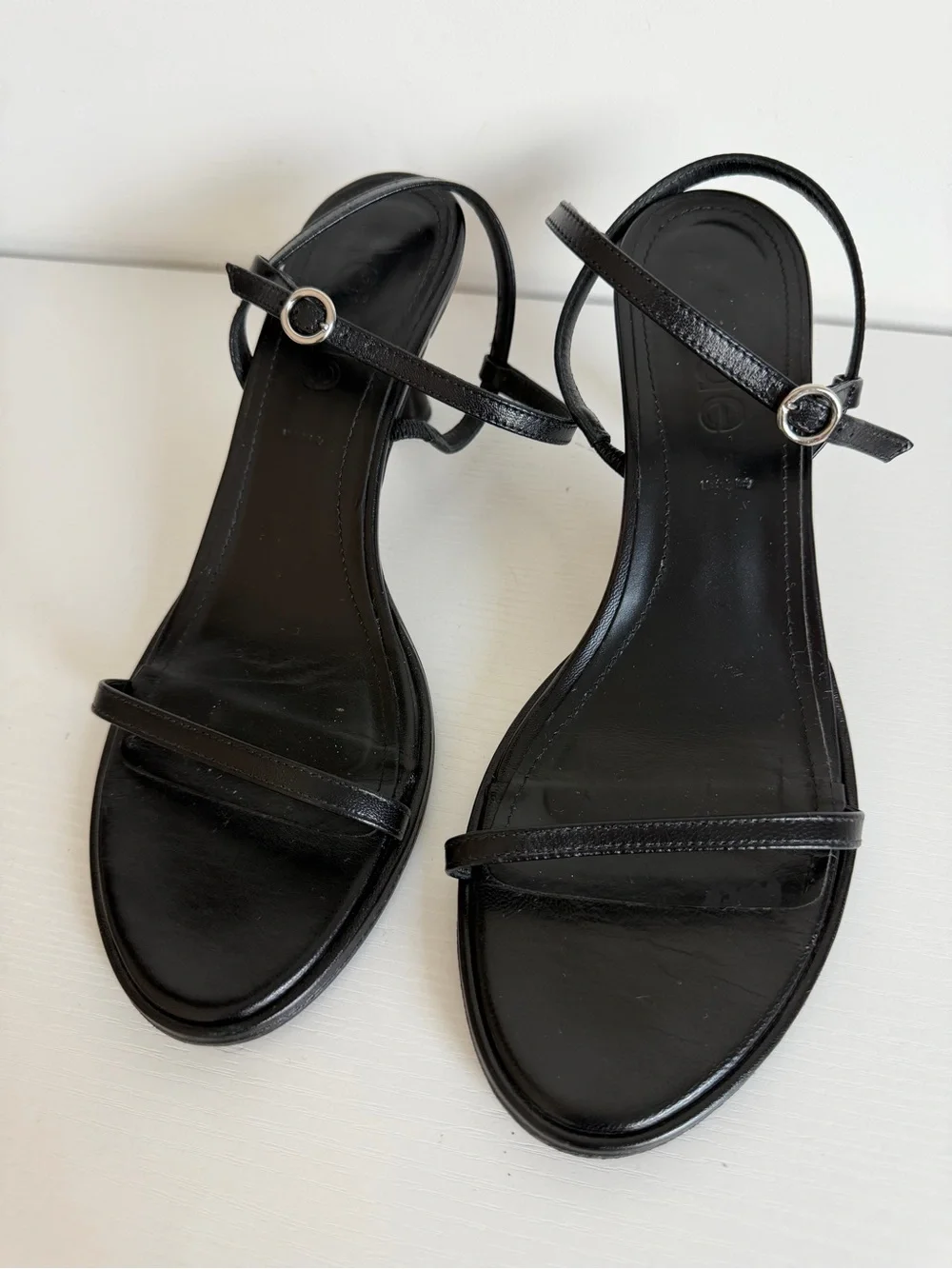 Aeyde 39 Mikita Black Nappa Leather Sandals